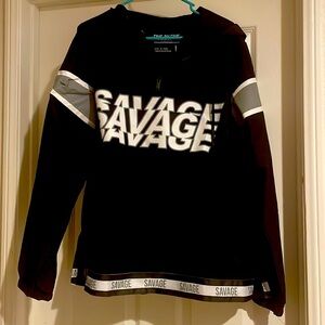 Mens jacket WINDBREAKER SIZE SMALL S BLACK SAVAGE​​​​